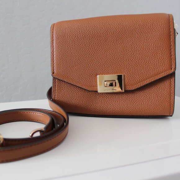 MK Cassie XS Crossbody in Luggage Pebbled Leather - Picture 2 of 9